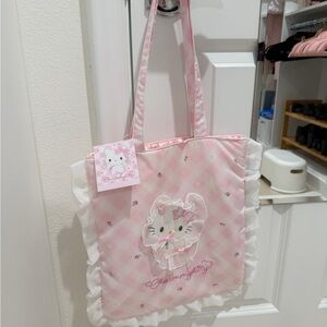 Sanrio Charmmy Kitty My Furbaby Pink Kawaii Ruffle Tote Bag